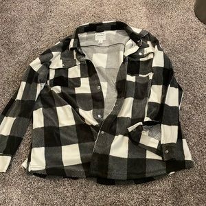 Polyester Flannel Button Up